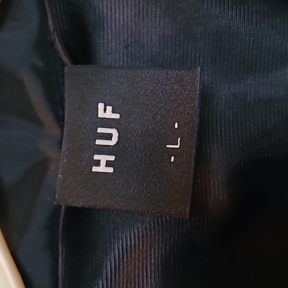 Rain Jacket, Huf, Men's Size L, Black - Picture 3 of 6
